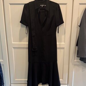 Karl Lagerfeld Black High Low Dress